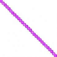 Perles &agrave; facettes 3x2&nbsp;mm disque Heishi Violet raisin