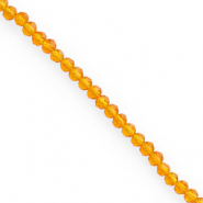 Perles à facettes 4x3mm disque Heishi Orange foncé