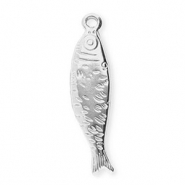 Breloques en acier Inox poisson Argent&eacute;
