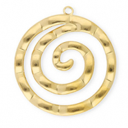 Breloques en acier Inox spirale Dor&eacute;