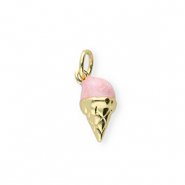 M&eacute;tal TQ laiton breloques glace Dor&eacute;-rose clair