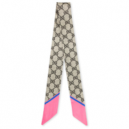 Bandana foulard avec le "G" motif Rose-greige-marron fonc&eacute;