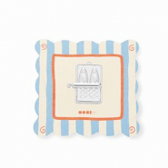 BY31&reg; Breloques en laiton Eco-brass sardines en conserve Argent&eacute;