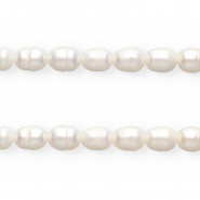 TQ Perles d’eau douce "grain de riz" 10x9 mm Blanc naturel