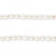 TQ Perles d’eau douce "grain de riz" 7x5 mm Blanc naturel