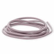Cuir DQ rond&nbsp;2&nbsp;mm Rose vintage