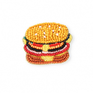 Broches hamburger Jaune-multicolore