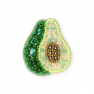 Broches avocat Vert-dor&eacute;-transparent