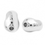 Perles en m&eacute;tal DQ cacahu&egrave;te Argent&eacute; antique (sans nickel)