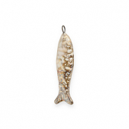 Breloques en céramique DQ® grecque sardine Beige