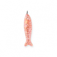 Breloques en céramique DQ® grecque sardine Rose corail