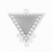 BY31&reg; Appr&ecirc;ts en acier Inox connecteur triangle avec 6 anneaux Argent&eacute;