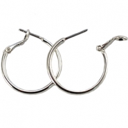 Apprêts en métal DQ créoles 25mm Argenté