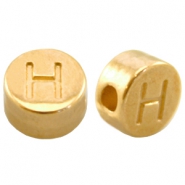 Perles alphabet en métal DQ lettre H Doré (sans nickel)