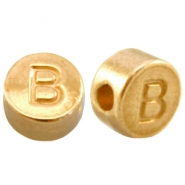 Perles alphabet en métal DQ lettre B Doré (sans nickel)