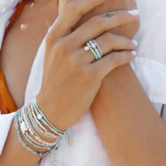 Sets d'inspiration Inspiration de bijoux élégants confectionnés avec des anneaux brisés et des mini perles en métal DQ 