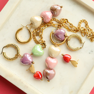 Sets d'inspiration Créez des bijoux affectueux avec des perles en céramique en forme de cœur