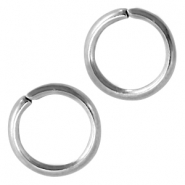 Apprêts en acier Inox anneau brisé 8mm argenté