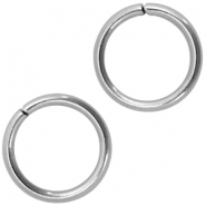 Apprêts en acier Inox anneau brisé 8mm argenté