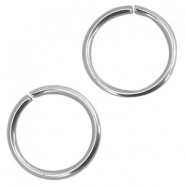 Apprêts en acier Inox anneau brisé 8mm argenté