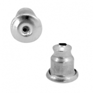 Papillons boucles d'oreiles en acier inox argenté