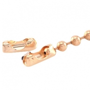 Appr&ecirc;ts en m&eacute;tal DQ embout/fermoir pour cha&icirc;ne &agrave; billes 1.2mm Dor&eacute; rose