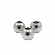 Perles en métal TQ 6mm argenté antique