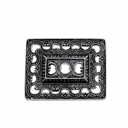 Breloques en métal TQ rectangle style Boho argenté antique