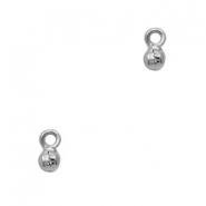 Breloques en métal TQ petites cloches 5mm argenté antique