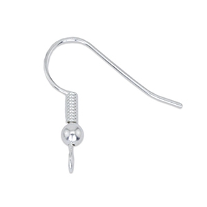 Beadalon Earrings Ball & Spring Argent&eacute;