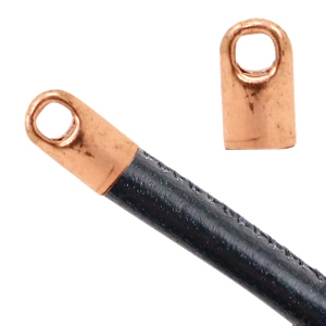 Appr&ecirc;ts en m&eacute;tal TQ embout &Oslash;2.6mm dor&eacute; rose (sans nickel)