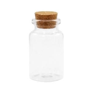 Mini-flacons de v&oelig;ux avec bouchon de li&egrave;ge 5x3cm Transparent