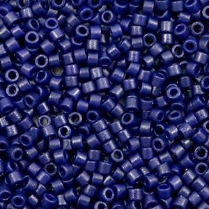 Perles Miyuki delicas 11/0 Duracoat opaque matte dyed cobalt blue DB-2144