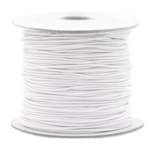 Fil &eacute;lastique color&eacute; 0.8mm blanc
