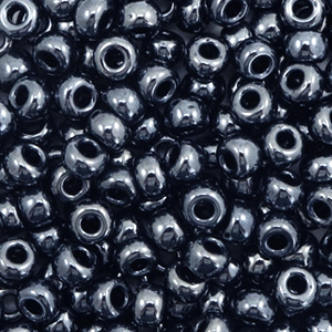 Perles de rocailles Miyuki 6/0 Metallic gunmetal black 6-451
