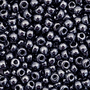 Perles de rocailles Miyuki 8/0 Metallic gunmetal black 8-451