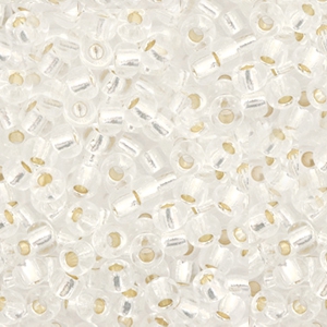 Perles de rocailles Miyuki 8/0 Silverlined crystal 8-1