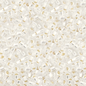 Perles de rocailles Miyuki 11/0 Silverlined crystal 11-1