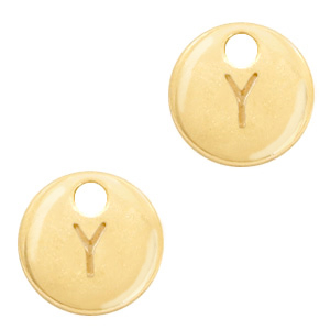 Breloques en m&eacute;tal Basic Quality lettre Y Dor&eacute; (sans nickel)