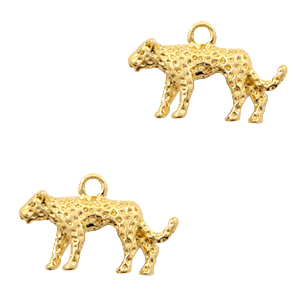 Breloques en m&eacute;tal Basic Quality l&eacute;opard Dor&eacute; (sans nickel)