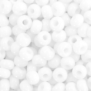 Rocailles Preciosa 6/0-03050 Opaque naturel-Blanc