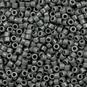 Perles Miyuki d&eacute;licas 11/0 Duracoat opaque dyed charcoal grey DB-2368