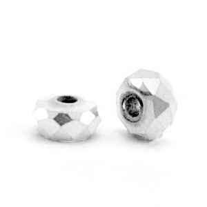 Perles h&eacute;matites facett&eacute; disque 4x2mm Argent&eacute;