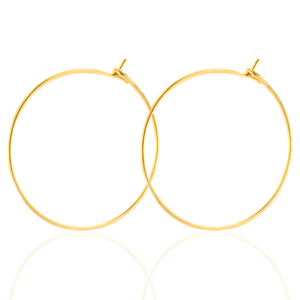 Boucles d'oreilles en acier inox 25mm Dor&eacute;
