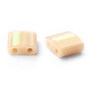 Perles Miyuki tila 5x5mm Ceylon light caramel beige TL-593