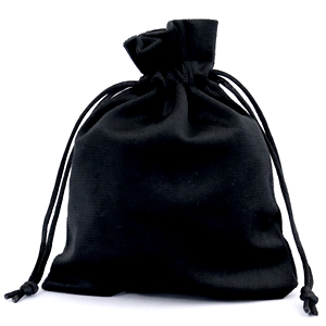 Sachet &agrave; bijoux en velours Noir