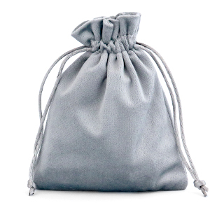Sachet &agrave; bijoux en velours Grey
