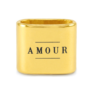 Poussoirs en m&eacute;tal DQ "AMOUR" Mix & Match Dor&eacute; (sans nickel)