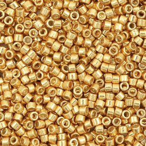 Perles Miyuki d&eacute;licas 11/0 Galvanized yellow gold DB-410