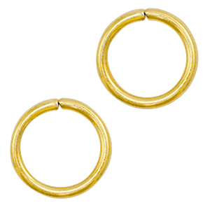Appr&ecirc;ts en acier inox anneau bris&eacute; 11mm Dor&eacute;